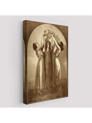 Beta Moda Hub Şabat Ayinin De Dans Eden Kadınlar Dekoratif Duvar Tablosu Halloween -