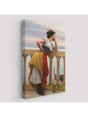 Beta Moda Hub Eugen Von Blaas In Bekleyiş Isimli Eseri Duvar Tablosu-