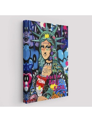 Beta Moda Hub Mona Lisa Grafidropceke-Drpkanvasi Pop Art Duvar Tablosu -
