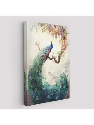 Beta Moda Hub Daldaki Tavuz Kuşu Dekoratif Duvar Tablosu-