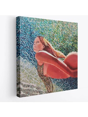 Beta Moda Hub Sualtında Yüzen Seksi Kadın Tablosu-