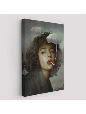 Beta Moda Hub Gerçeküstü Sanat Eserleri Bulut ve Duman Tuvalı Kanvas Tablo-