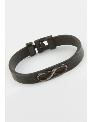 Aesco Sonsuzluk Kaliteli Suni Deri Bileklik