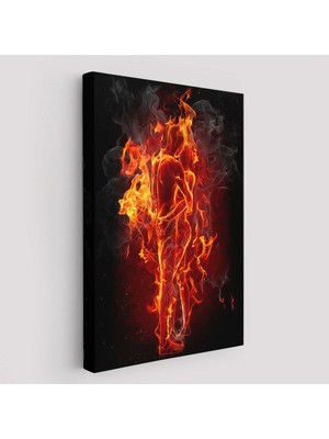 Beta Moda Hub Ateşli Çift Dekoratif Duvar Tablosu -