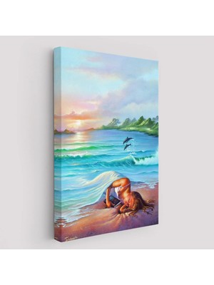Beta Moda Hub Okyanus Düşlerı Kuran Kız Duvar Tablosu-