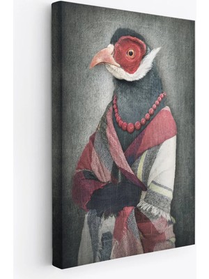 Beta Moda Hub Kuş Kafalı Insan Kanvas Tablo-