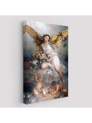 Beta Moda Hub Küçük Melekler ve Annesi Duvar Tablosu-