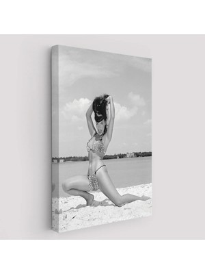 Beta Moda Hub Leopar Bikinili Bedropceke-Drpkanvasie Page Duvar Tablosu-