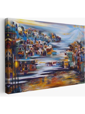 Beta Moda Hub Volkan Eteğindeki Kasaba Duvar Tablosu-