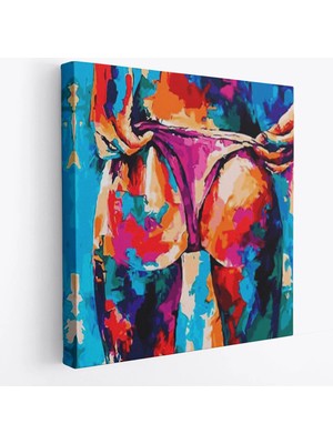 Beta Moda Hub Renkli Yağlıboya Poposu Tablo-