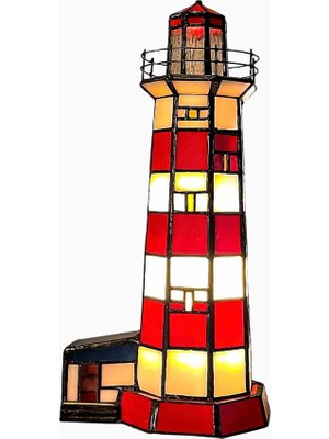 Home London Breeze Sambro Island Lighthouse Tiffany Cam El Işçiliği Masa Lambası