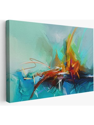 Beta Moda Hub Çağdaş Sanat Soyut Yağlıboya Görünüm Dekoratif Tablo-