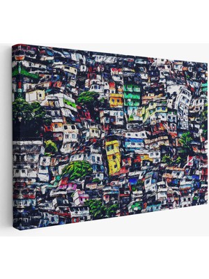Beta Moda Hub Kalabalık Şehir Manzarası Duvar Tablosu-