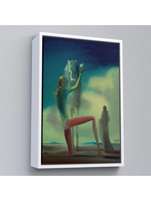 Beta Moda Hub Ahşap Çerçeveli Salvador Dali - Ölüm Şövalyesi Tablosu - Chevalier De La Mort-