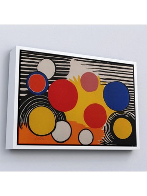 Beta Moda Hub Ahşap Çerçeveli Alexander Calder - Kuş Yuvası Tablosu Bird's Nest-