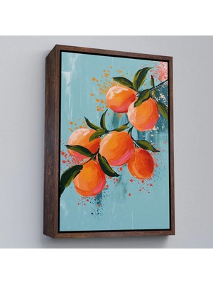 Beta Moda Hub Ahşap Çerçeveli Limon Dalı Tablo-