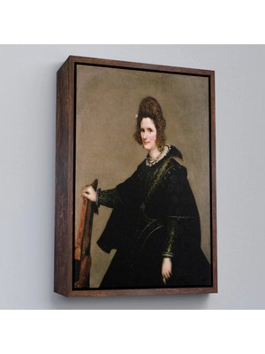 Beta Moda Hub Ahşap Çerçeveli Diego Velázquez - Kadın Portresi Tablo-