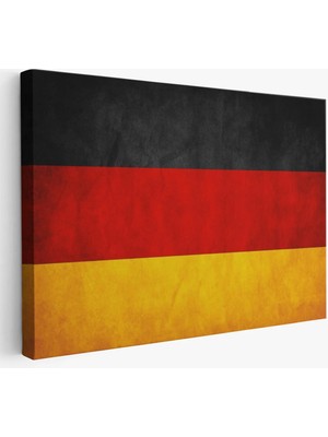 Beta Moda Hub Almanya Bayrağı Rustik Yıpranmış Tablo, Ev ve Ofis Dekoru-