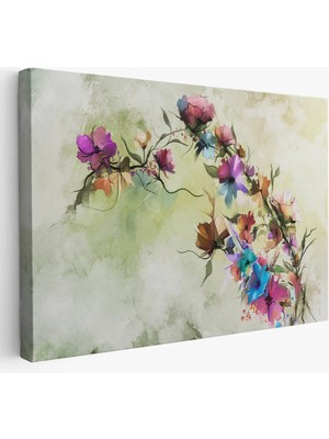 Beta Moda Hub Soyut Bahar Çiçekleri Duvar Tablosu-