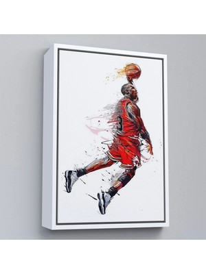 Beta Moda Hub Ahşap Çerçeveli Michael Jordan Tablo-