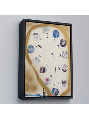 Beta Moda Hub Ahşap Çerçeveli Salvador Dali - Horloge Tablo-