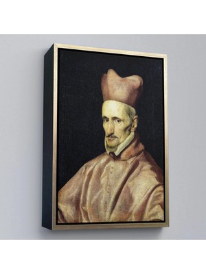 Beta Moda Hub Ahşap Çerçeveli Gaspar De Borja ve Velasco Kardinal Hazretleri Ispanya Toledo Başpiskoposu Tablo-