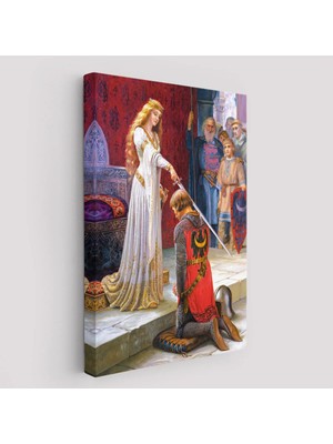 Beta Moda Hub The Accolade - Edmund Blair Leighton Şövalyenin Kraliçeye Sadakat Tablosu-