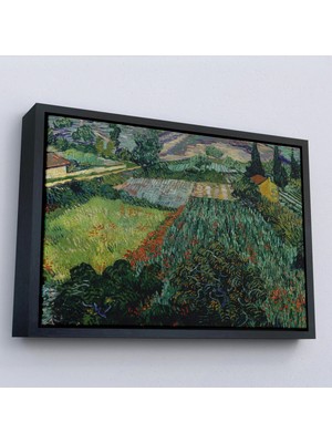 Beta Moda Hub Ahşap Çerçeveli Vincent Van Gogh - Gelincikli Tarla Tablo - Field With Poppies-