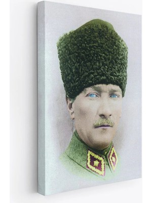 Beta Moda Hub Atatürk Portre Tablosu Mustafa Kemal Atatürk Dikdörtgen Dekoratif Kanvas Tablo-Cf-