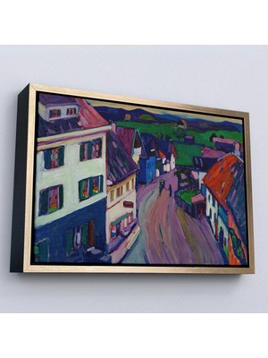 Beta Moda Hub Ahşap Çerçeveli Murnau - Griesbräu'nun Penceresinden Görünüm Tablo-