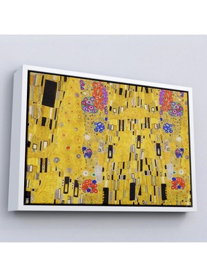 Beta Moda Hub Ahşap Çerçeveli Gustav Klimt - Öpücük Tablo-