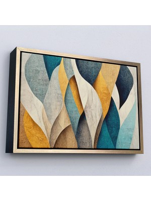 Beta Moda Hub Ahşap Çerçeveli Renkli Soyut Dekoratif Tablo-