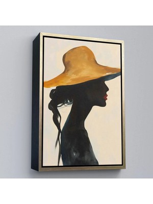 Beta Moda Hub Ahşap Çerçeveli Kadın Silüeti Tablo-