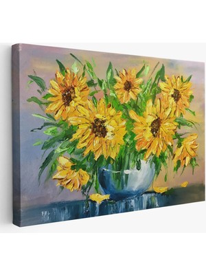 Beta Moda Hub Vazodaki Ayçiçekleri Duvar Tablosu-