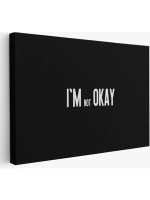 Beta Moda Hub Ben Iyi Değilim Kanvas Tablo, Aykırı Duvar Sanatı, Tablo-