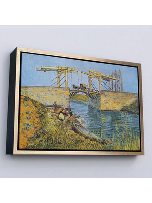 Beta Moda Hub Ahşap Çerçeveli Vincent Willem Van Gogh - Arles Köprüsü Tablo - Bridge At Arles-