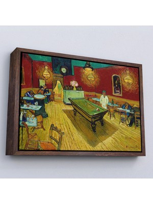 Beta Moda Hub Ahşap Çerçeveli Vincent Van Gogh - Gece Kahvesi Tablosu - The Night Cafe-