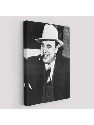 Beta Moda Hub Ünlü Sabıka Fotoğrafı Posteri, Ünlü Mafya Patronu, Al Capone Kanvas Tablo-