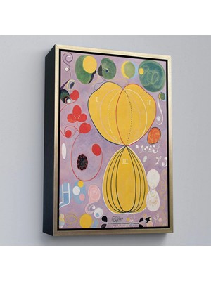 Beta Moda Hub Ahşap Çerçeveli Hilma Af Klint - Renkli Soyut Tablo-