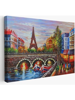 Beta Moda Hub Fransa Paris Eyfel Kulesi Manzaralı Duvar Tablosu-