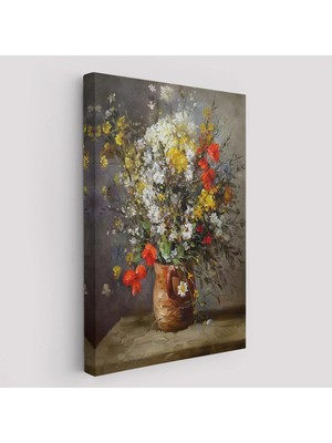 Beta Moda Hub Vazodaki Renkli Çiçekler Duvar Tablosu-