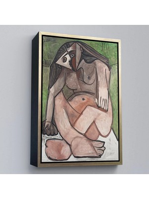 Beta Moda Hub Ahşap Çerçeveli Pablo Picasso - Nu Accroupi Tablo-