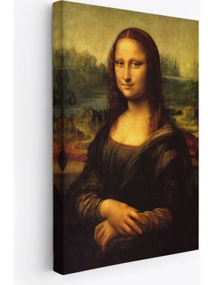 Beta Moda Hub Leonardo Da Vinci'nin Ünlü Eseri Mona Lisa Kanvas Tablosu-