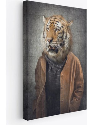 Beta Moda Hub Kaplan Kafalı Insan Kanvas Tablo-