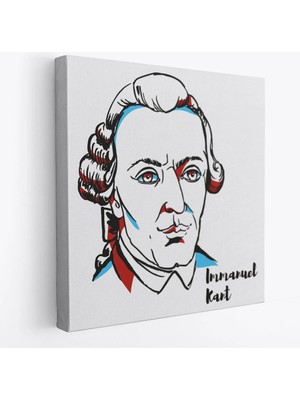 Beta Moda Hub Immanuel Kant Dekoratif Kanvas Tablo-