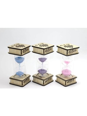 Mdk Ahşap Ledli Kumsaati - 17X8 cm Işıklı Dekoratif Zaman Ölçer Gece Lambası