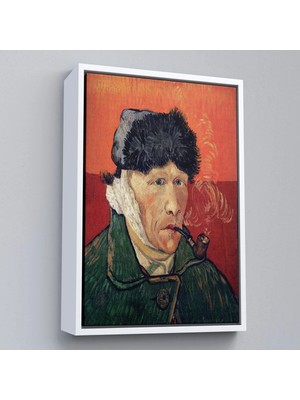 Beta Moda Hub Ahşap Çerçeveli Vincent Van Gogh - Kulakları Bandajlı Portre Tablo-