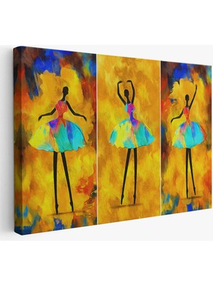 Beta Moda Hub Afrikalı Balerin Kız Yağlıboya Görünüm Dekoratif Kanvas Tablo-