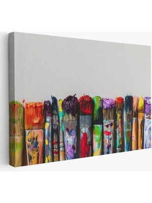 Beta Moda Hub Sanatsal Tuval Üzerinde Renkli Yağlı Boya Sanatçı Fırçaları Tablo-