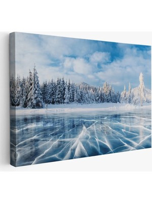 Beta Moda Hub Donmuş Göl Ukrayna Dekoratif Kanvas Duvar Tablosu-